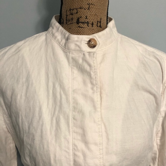 EUC! Talbots White Linen Jacket Size Large Petite - Picture 11 of 13